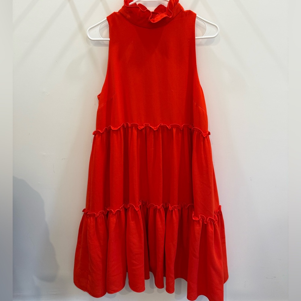 Elliatt Anthropologie Sonnet Mock Neck Dress Red Small Flirty Party Casual - Picture 3 of 6